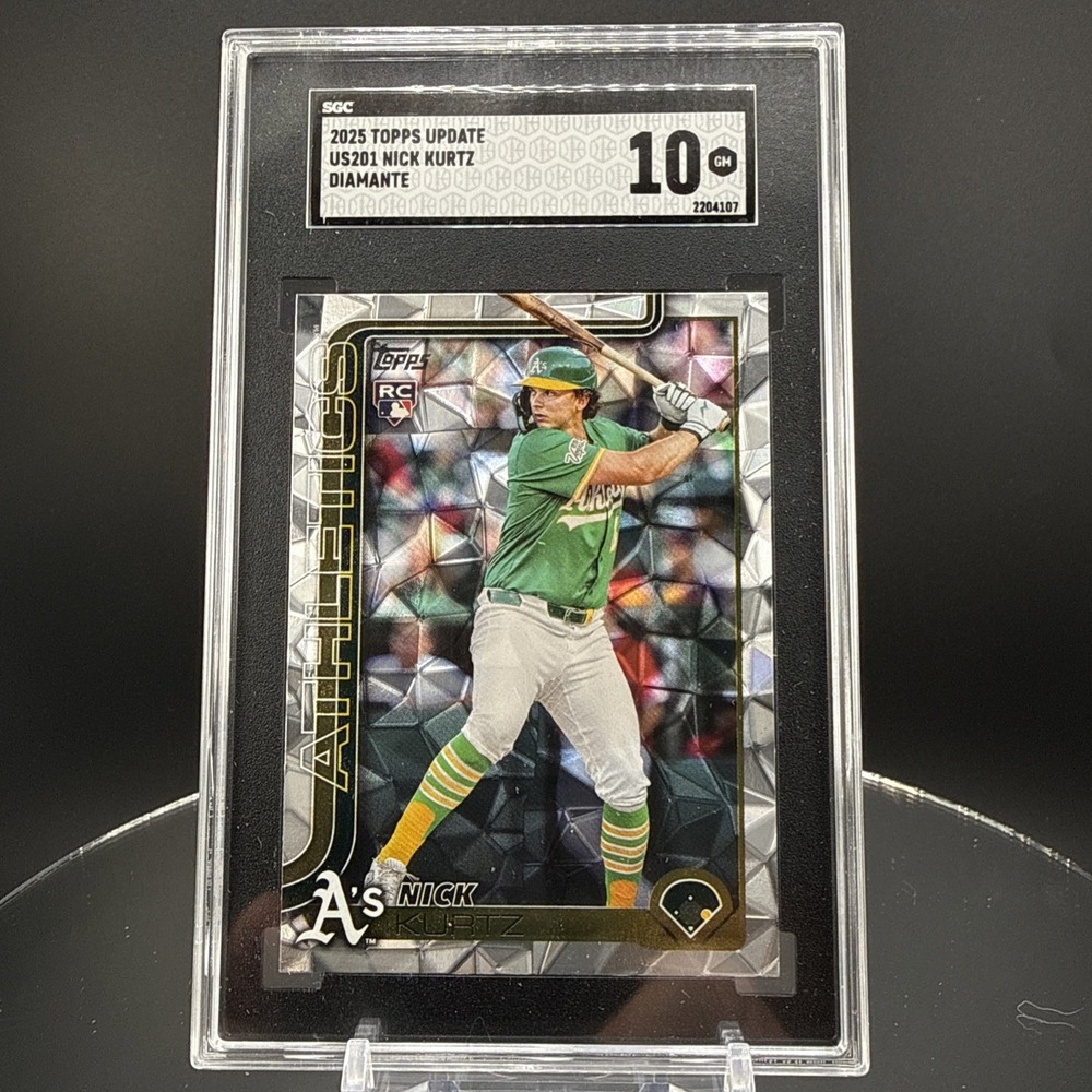 2025 Topps Update Diamante Nick Kurtz Rookie #US201 SGC 10 Athletics